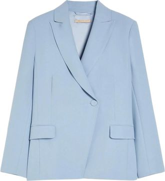 Pennyblack Jassen, Dames, Blauw, 2Xs, Polyester, Polyester blazer moderne maatwerkstijl