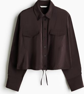 H&M Bluse mit Tunnelzug - Brown
