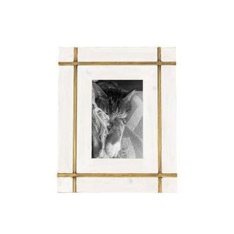 Foreside Home And Garden 4x6 Bordered White Wood Photo Picture Frame w/ Glass Pane at Nordstrom, Size Medium