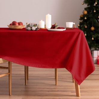 Mint Mantel navidad algod&oacute;n liso rojo 155x155 cm