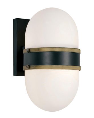Crystorama 1-Light Capsule Outdoor Sconce