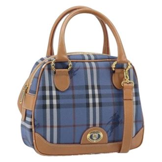 Burberry Pre-owned Hand Bag - Dames - Vintage Handtas - Blauw - ONE Size - Leer - Vintage