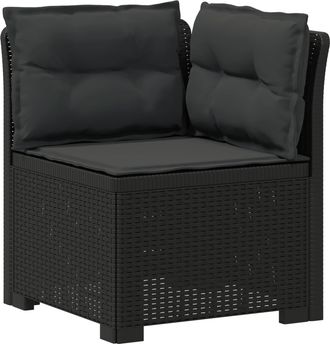 vidaXL Sill&oacute;n Individual De Jard&iacute;n Con Cojines Apariencia De Ratan Pp Vidaxl