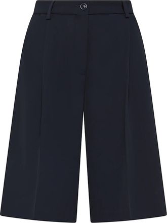 Cruna High-Waist Tailored Black Structured Shorts