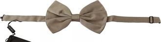 Dolce & Gabbana Silk Bow Tie - Silver