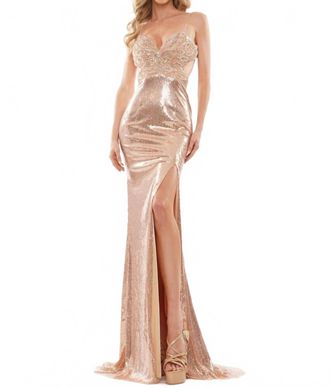 Colors Dress Womens Prom Dress In Rose Gold