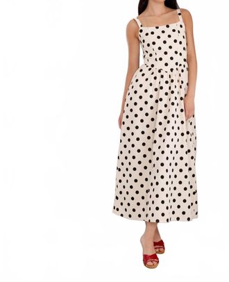 A Bronze Age Aura Midi Dress In Polka Dot