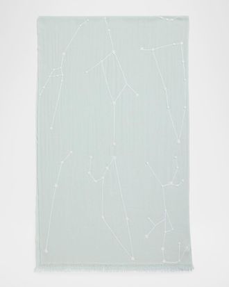 Carolyn Rowan Beaded Constellation Cashmere/Wool Scarf