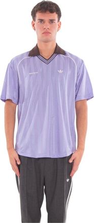 adidas Tops, Heren, Paars, XL, Polyester, WB Tonal Stripes Football Tee