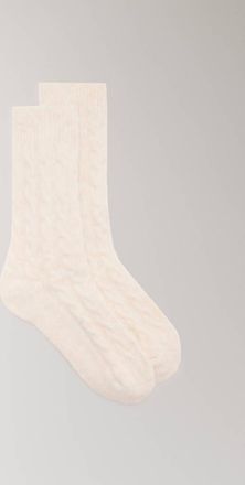 Mango Calzini maglia spessa treccia grezzo - Donna - Taglia unica - MANGO