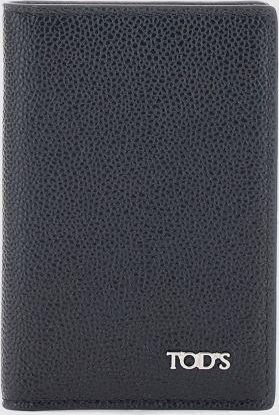 Tod's Portacarte bifold in pelle di vitello a grana con logo