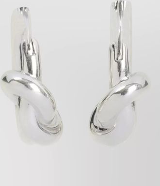 Celine hoop earrings brass rhodium plated knot