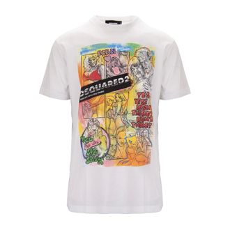 Dsquared2 Crew Neck T-shirt - male - Dsquared2 - T-Shirts - White - S - Tops