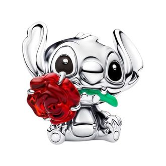 Pandora Disney Stitch Rose Murano Glas Bedel - Dames - Accessoires - Grijs - Maat: ONE Size