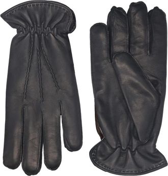 Orciani Nappa Leren Handschoenen - Heren - Handschoenen - Zwart - 9 1/2 IN - Wol - Accessoires