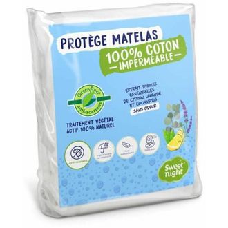 Sweet Night Sweet Night Protector De Colch&oacute;n Impermeable Anti&aacute;caros Vg Tal Tratamiento Greenfirst - 80 X 190/200 Cm - Blanco