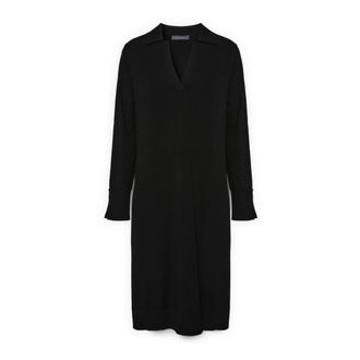 Elena Miro Kleedjes, Dames, Zwart, M, Polyester, Viscose Yarn Jurk