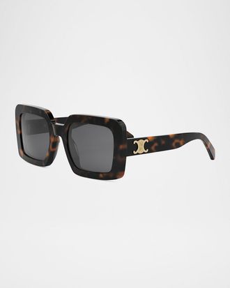 Celine Triomphe Acetate Square Sunglasses