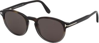 Tom Ford Dante Zonnebril Donker Havana Grijs/Rook - Heren - Zonnebrillen - Bruin - 50 MM - Accessoires