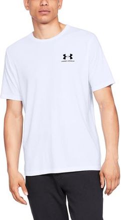 Under Armour Mens Sportstyle Left Chest Short Sleeve T-Shirt - - White / Black Size 3XL