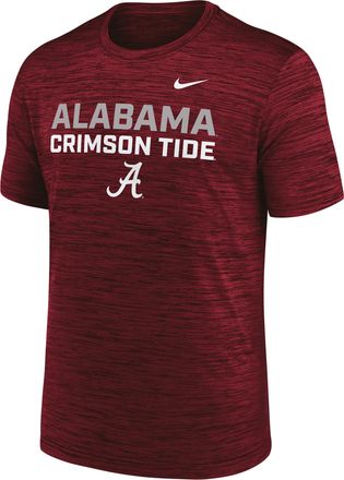 Nike Alabama Campus Center Stack Velocity Nike Mens Dri-FIT College T-Shirt in Red | NKPQ69WABN-907