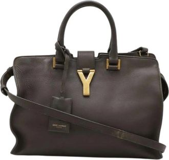 Saint Laurent Pre-owned Handbags, female, Gray, Size: ONE SIZE Pre-owned Leather handbags