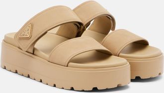 Prada Leather platform sandals
