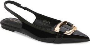Berness Caeli Buckle Slingback Flat in Black at Nordstrom Rack, Size 7.5