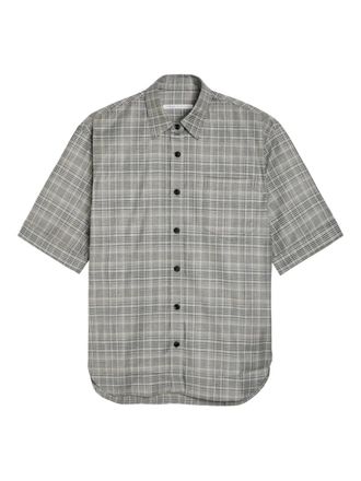 Maria McManus plaid-pattern short-sleeve shirt - Grey