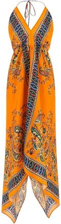 Etro Maxi Dresses, female, Multicolor, S, Long Silk Dress