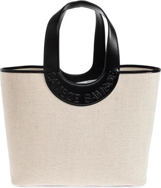 Sams&oslash;e & Sams&oslash;e Tote Bags, female, Beige, Size: ONE SIZE Saberta Beach Bag