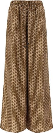 Max Mara Brown Silk Casual Womens Pants