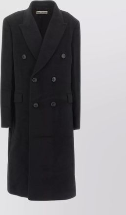 Our Legacy long double-breasted coat notched lapels