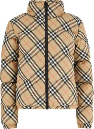 Burberry Puffer Jacket - Dames - Winterjassen - Beige - M - Leer - Jassen