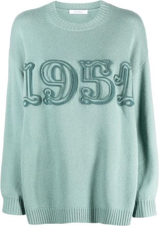 Max Mara wool-cashmere blend jumper - women - Wool/Cashmere - L - Green