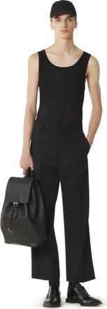 Lanvin Black Pleated Jersey Tank Top at Nordstrom
