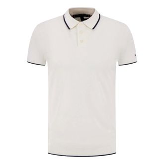 Tommy Hilfiger Tops, Heren, Beige, S, Linnen, Tencel Linnen Gebreide Trui