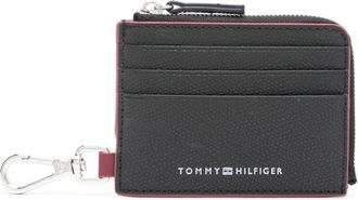 Tommy Hilfiger logo-print zipped leather wallet - men - Calf Leather - One Size - Black
