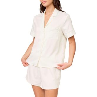 Rya Collection Aurora Charmeuse Short Pajamas in Ivory at Nordstrom, Size X-Small