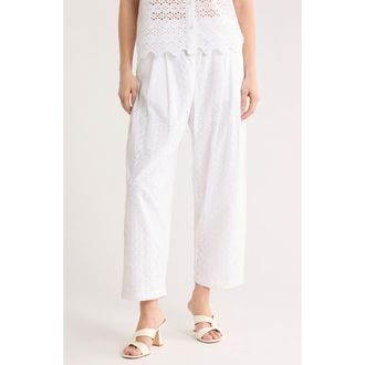 NSR Eyelet Pull-On Pants in Ivory at Nordstrom Rack, Size X-Large
