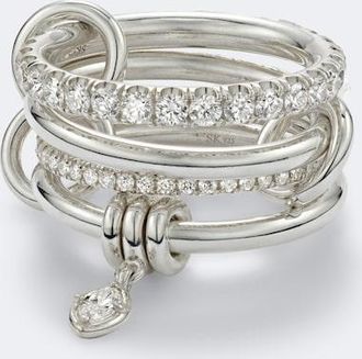 Spinelli Kilcollin Inara Heart sterling silver ring with diamonds
