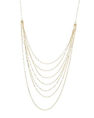 Italian Gold, Inc 10K 7-Layer Mirror Link Necklace