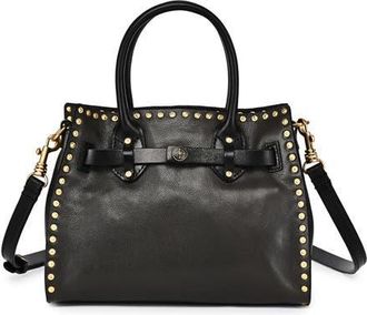 OLD TREND Westland Genuine Leather Studded Mini Tote in Slate at Nordstrom
