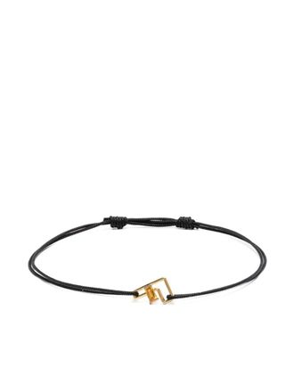 Aliita Bracciale Letra F in oro giallo 9kt con citrino