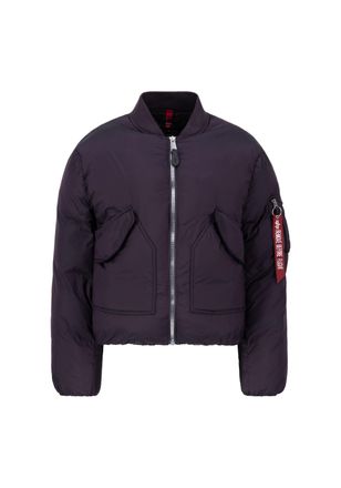Alpha Industries Bomberjacke ALPHA INDUSTRIES MA-1 Padded W, Damen, Gr. M, lila (plum), Obermaterial: 100% Nylon, F&uuml;llung: 100% Polyester, Jacken Bomberjacke