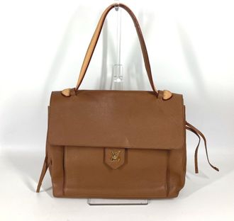 Louis Vuitton Brown Leather Shoulder Bag Tote Bag (Pre-Owned)