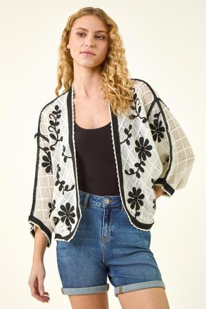 Roman Embroidered Knit Cardigan