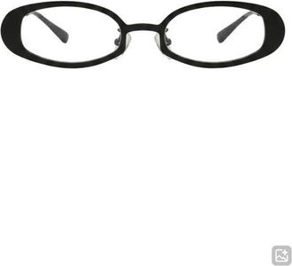 Fifth and Ninth Kylie 51mm Oval Blue Light Blocking Glasses in Black/clear at Nordstrom