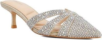 Dune London Calla Pointed Toe Kitten Heel Mule in Gold at Nordstrom, Size 10Us