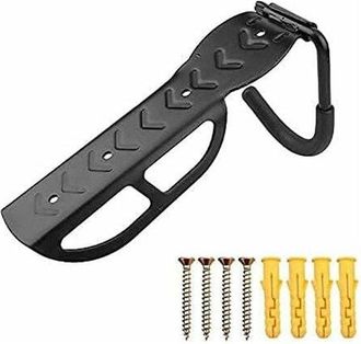 No Brand Adecuado Para Soporte De Bicicleta Para Reparaci&oacute;n De Soporte De Garaje, 1 Gancho De Pared Vertical Para Bicicleta, 30 Kg, Tornillos Negros